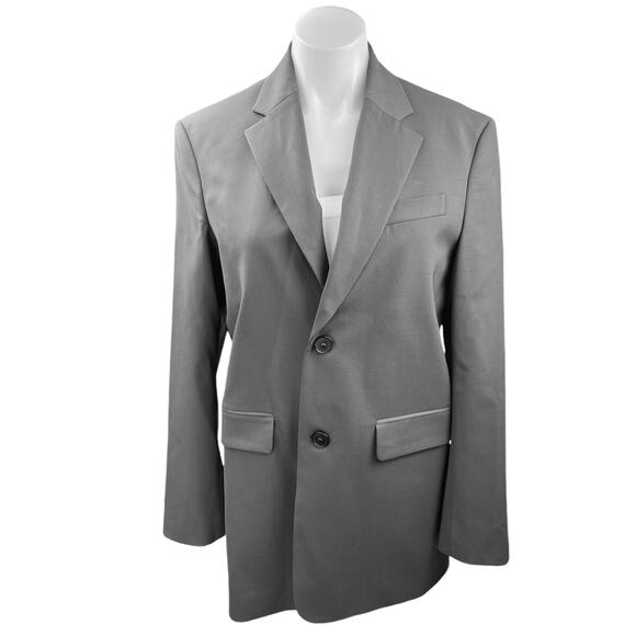 Zara Womens Gray Wool Two Button Career Office Business Blazer Coat Jacket XS - Picture 1 of 4